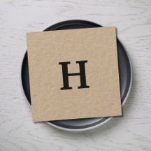 Berufliches elegantes Minimal-Kraft-Black-Monogram