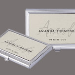 Berufliches Elegantes Modernes, Personalisiert mit Visitenkarten Dose<br><div class="desc">Nutzen Sie unsere Berufliche Elegant Modern Personalisiert mit Name Business Card Case, der perfekten Ergänzung zu unseren modernen Instagram Facebook QR Code Social Media Business Cards. Dieses exquisite Visitenkartengehäuse wurde sorgfältig entworfen, um die moderne und raffinierte Ästhetik Ihrer Visitenkarten zu ergänzen. Dieses Visitenkartengehäuse wurde mit Liebe zum Detail und mit...</div>
