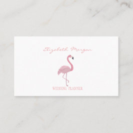 Berufliches Elegantes Modernes Weiß, rosa Flamingo Visitenkarte