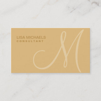 Berufliches, elegantes Monogram Makeup Artist Gold Visitenkarte