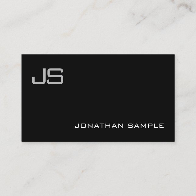 Berufliches elegantes Monogramm-Minimalistisches D Visitenkarte (Vorderseite)