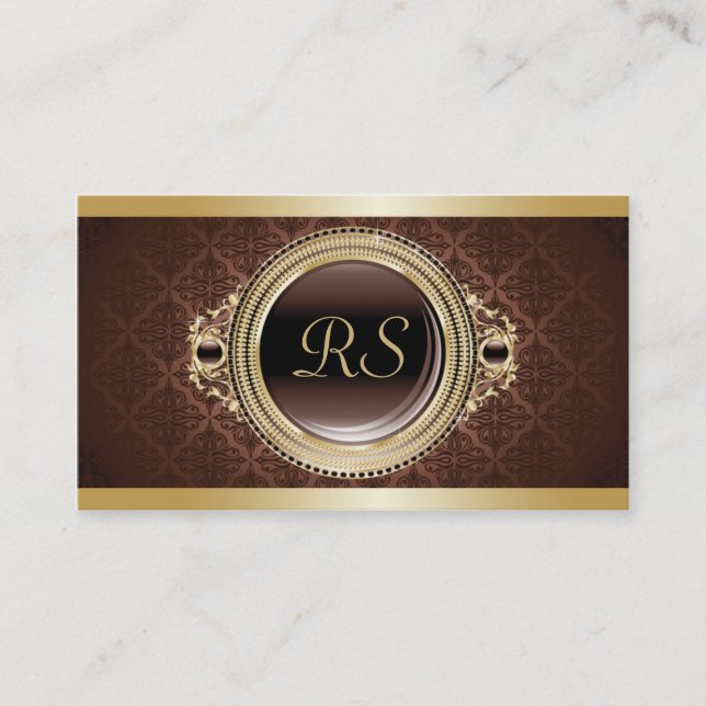 Berufliches elegantes Vintages Visitenkarte (Vorderseite)