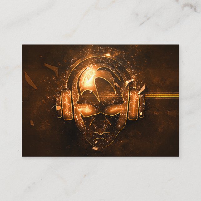 Berufliches Feuer, das DJ-Logogeschäftskarte Visitenkarte (Vorderseite)