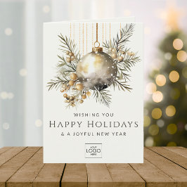 Berufliches Firmenlogo Elegantes Weihnachtsfest Feiertagskarte