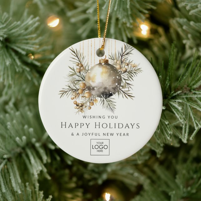 Berufliches Firmenlogo Elegantes Weihnachtsfest Keramik Ornament (Baum)
