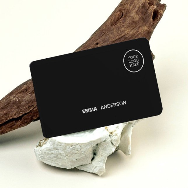 Berufliches Firmenlogo Fett schwarzer QR-Code Visitenkarte (Professional Business logo Bold black Qr Code Business Card)