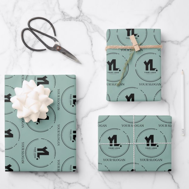 Berufliches Firmenlogo Geschenkpapier Set (Vorderseite)