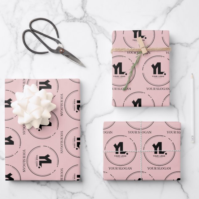 Berufliches Firmenlogo Geschenkpapier Set (Vorderseite)