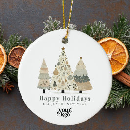Berufliches Firmenlogo Kundengeschenk Weihnachten Keramik Ornament