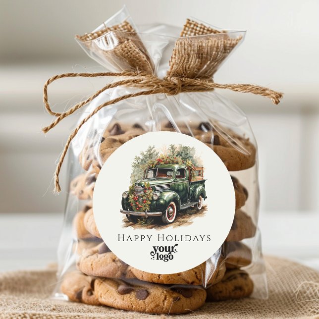 Berufliches Firmenlogo Kundengeschenk Weihnachten Runder Aufkleber (Von Creator hochgeladen)