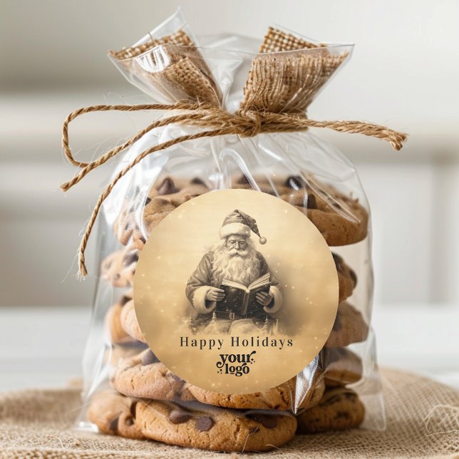 Berufliches Firmenlogo Kundengeschenk Weihnachten Runder Aufkleber (Von Creator hochgeladen)