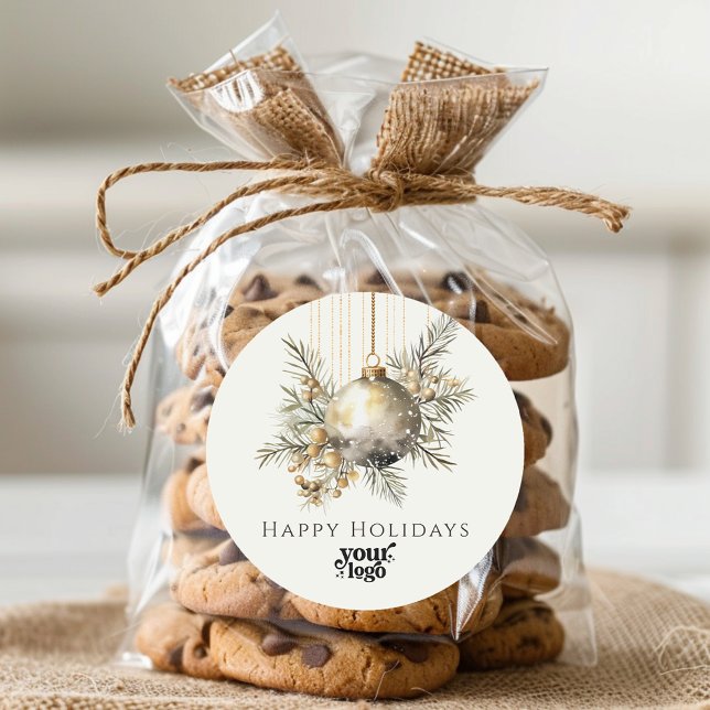 Berufliches Firmenlogo Kundengeschenk Weihnachten Runder Aufkleber (Von Creator hochgeladen)