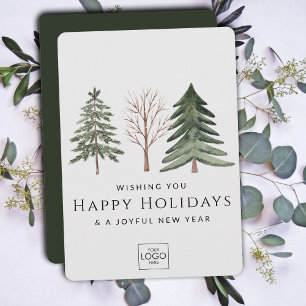 Berufliches Firmenlogo Minimalistisch Weihnachtsfe Feiertagskarte