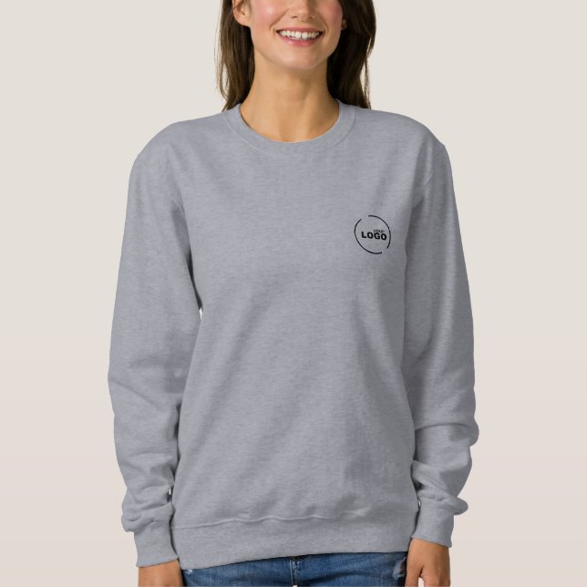 Berufliches Firmenlogo Mitarbeiter grau Sweatshirt (Vorderseite)