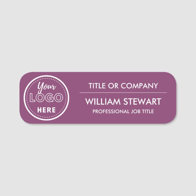 Berufliches Firmenlogo Mitarbeiter Mitarbeiter Namensschild (Vorderseite)