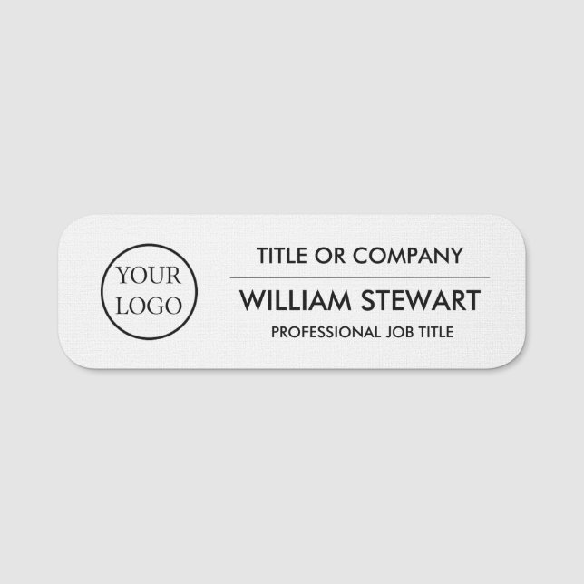 Berufliches Firmenlogo Mitarbeiter Mitarbeiter Namensschild (Vorderseite)