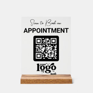 Berufliches Firmenlogo QR Code Business Modernes Acrylschild