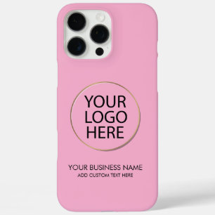 Berufliches Firmenlogo und Textfirma rosa iPhone 16 Pro Max Hülle