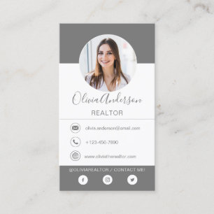 Berufliches Foto Karkohle Grau Visitenkarte