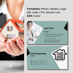 Berufliches Foto mit unserem Blue Realtor Visitenkarte