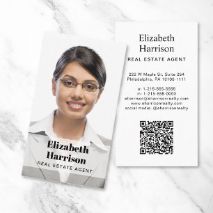Berufliches Foto QR Code Real Anwesen Realtor Visitenkarte
