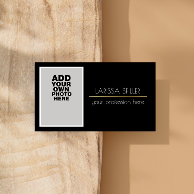 Berufliches Foto schwarz Visitenkarte (Von Creator hochgeladen)