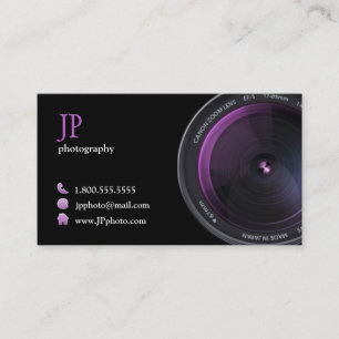 Berufliches Fotograf-Kameraobjektiv Visitenkarte