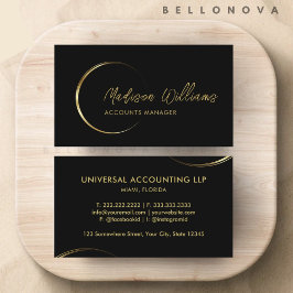 Berufliches Geschäft mit Schwarz und Gold Visitenkarte