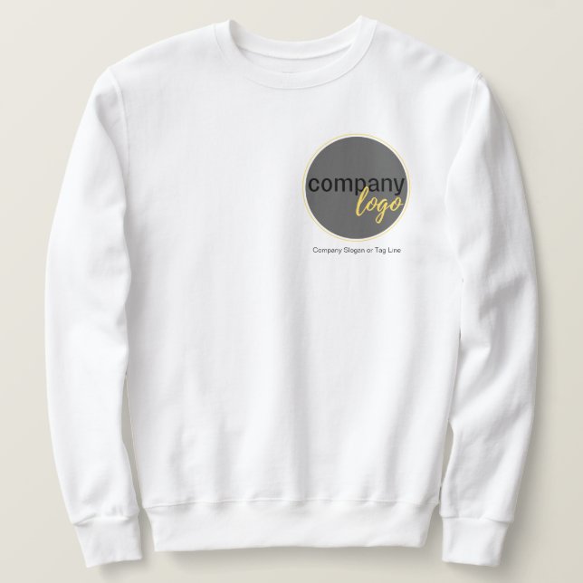 BERUFLICHES GESCHÄFTSBRANDLOGO & SLOGAN SWEATSHIRT (Design vorne)