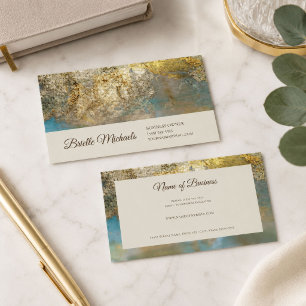 Berufliches Gilded Gold Foil Elegantes Skript Visitenkarte