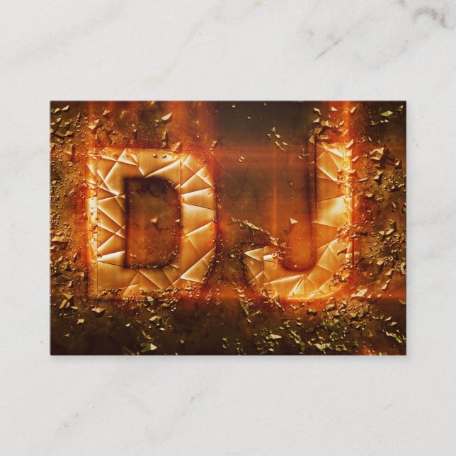 Berufliches Gold, das DJ-Logogeschäftskarte Visitenkarte (Vorderseite)