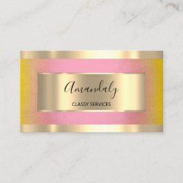 Berufliches Gold Gerahmt Elegante Gelbe Rose Visitenkarte