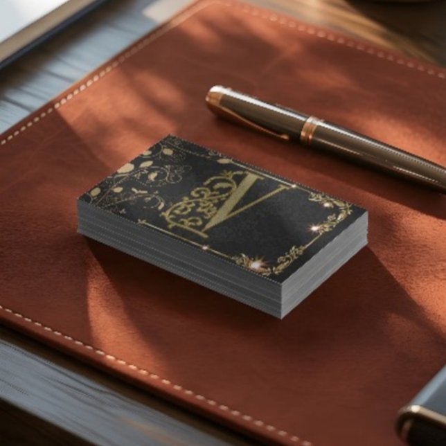 Berufliches Gold Letter Monogram Visitenkarte (Von Creator hochgeladen)