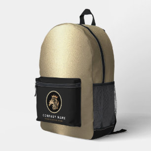 Berufliches Gold Lion Logo Bedruckter Rucksack