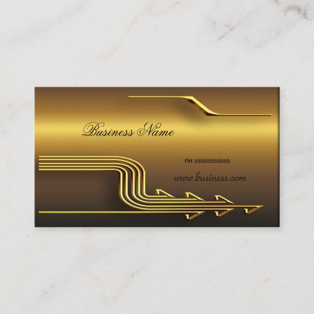 Berufliches Gold Look Elegantes klassisches Busine Visitenkarte (Vorderseite)