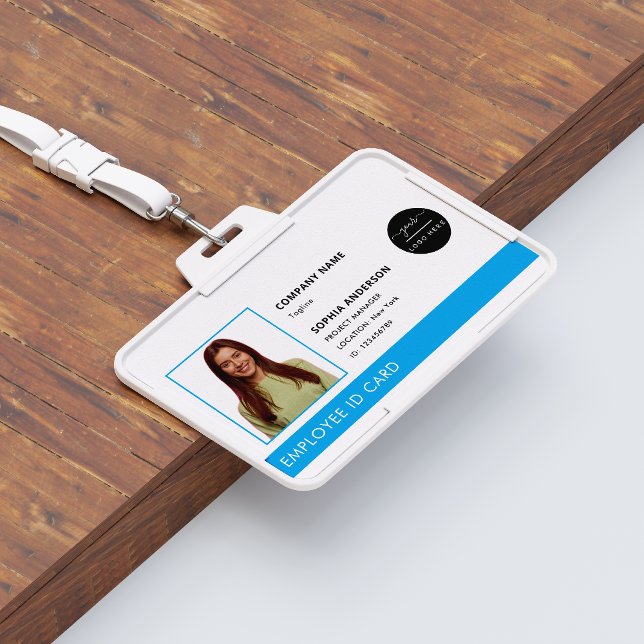 Berufliches Green Company Logo Mitarbeiter-Foto-ID Ausweis (Von Creator hochgeladen)