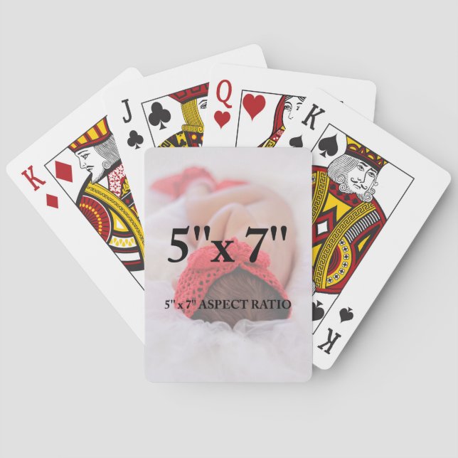 Berufliches Hinzufügen des Fotos 5 x 7 Seitenverhä Spielkarten (Rückseite)