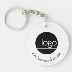 BERUFLICHES Hinzufügen eines eigenen LOGO WHITE BU Schlüsselanhänger