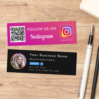 Berufliches Instagramm-Foto folgen Qr-Code Mini Visitenkarte