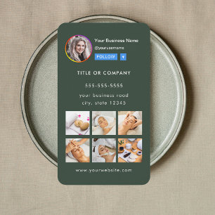 Berufliches Instagramm-Foto folgen Qr-Code Visitenkarte