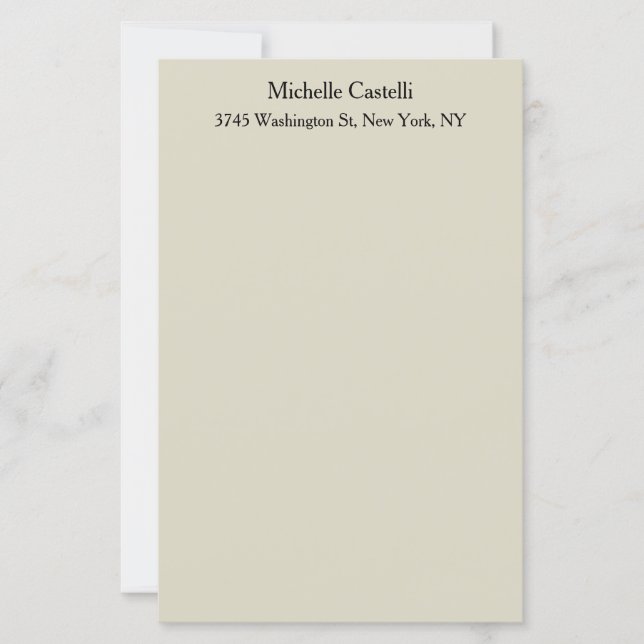 Berufliches, klassisches, einfaches Blatt (Vorderseite)