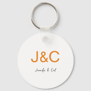 Berufliches klassisches Monogramm Minimalistisch S Schlüsselanhänger