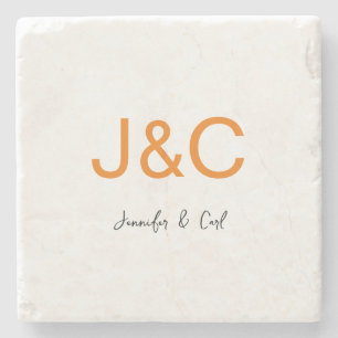 Berufliches klassisches Monogramm Minimalistisch S Steinuntersetzer
