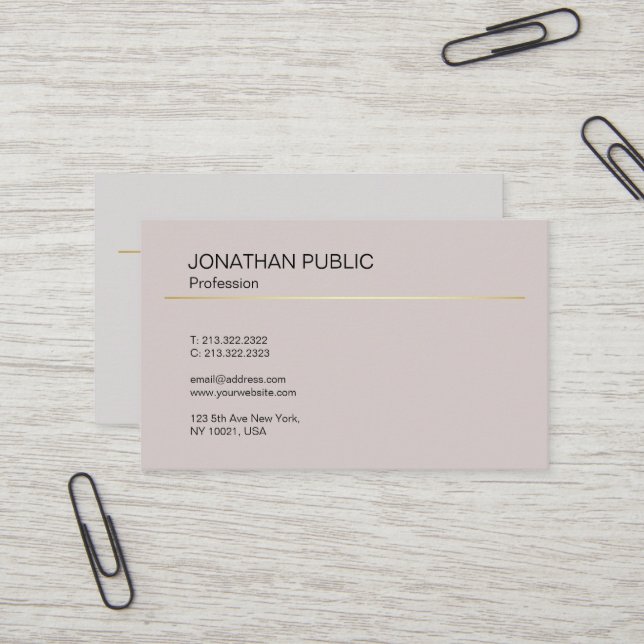Berufliches kreatives Design Minimalistisch Schlic Visitenkarte (Vorderseite/Rückseite Beispiel)