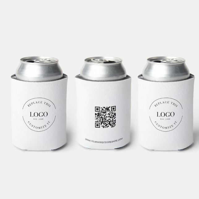 Berufliches kundenspezifisches Firmenlogo QR-Websi Dosenkühler (Can cooler with logo, QR code and website)