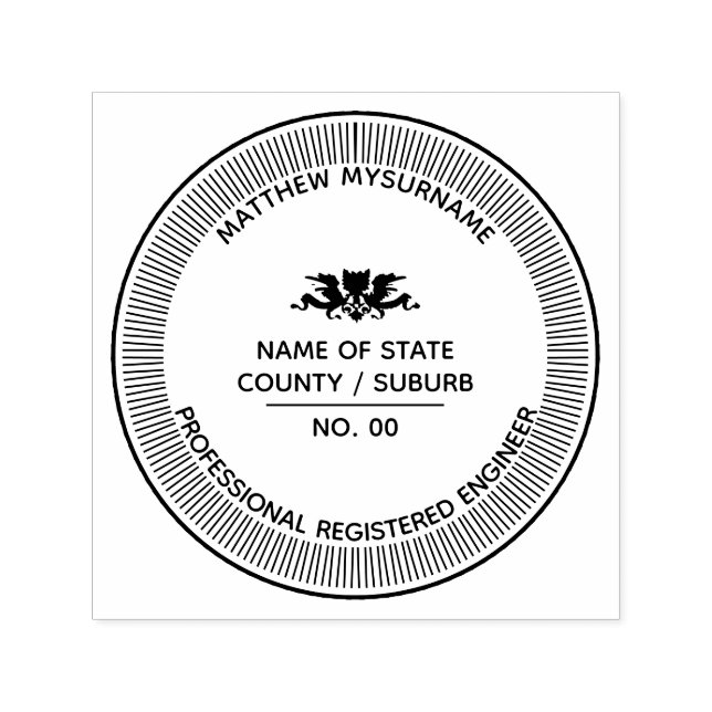 Berufliches LLC-Siegel mit Wappen Permastempel (Design)