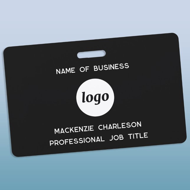 Berufliches Logo Ausweis (Simple logo with custom text business promotional branding professional staff name tag)