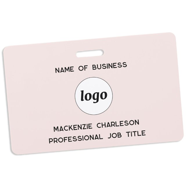 Berufliches Logo Ausweis (Simple logo with custom text business promotional branding professional staff name tag)