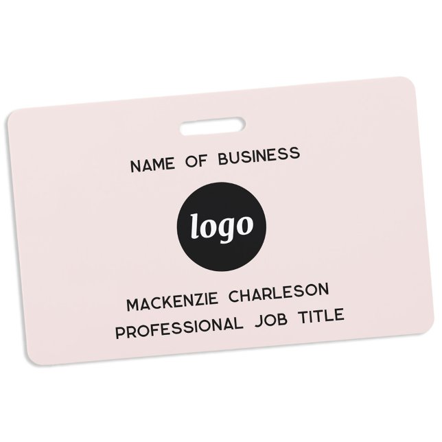 Berufliches Logo Ausweis (Simple logo with custom text business promotional branding professional staff name tag)