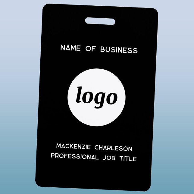 Berufliches Logo Ausweis (Simple logo with custom text business branding promotional name badge)